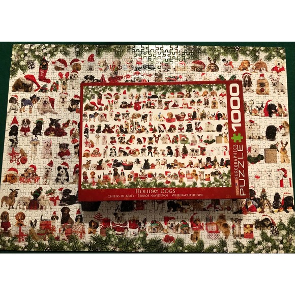 Eurographics, Holiday Dogs, 1000 pc Puzzle - Picture 1 of 7